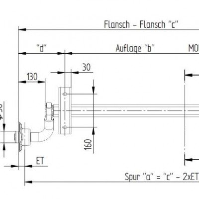 KNOTT FRENSİZ TORSİYONLU DİNGİL 1100 MM BAĞLANTI