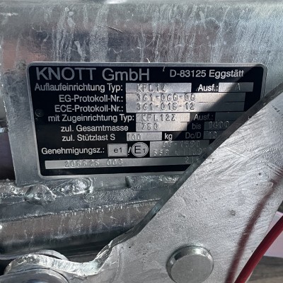 KNOTT 750-1400 KG V MODEL FRENLİ KAPLİN KFL 14A-GF KNOTT 750-1400 KG V MODEL FRENLİ KAPLİN KFL 14A-GF