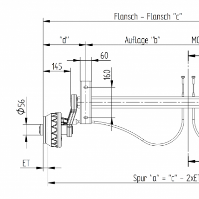 KNOTT FRENLİ TORSİYON DİNGİL 1050 KG 1400 MM KNOTT FRENLİ TORSİYON DİNGİL 1050 KG 1400 MM